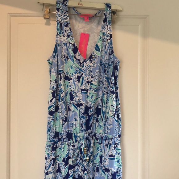 NWT Lilly Pulitzer Paulina Jumpsuit, XS, Koala - Picture 7 of 11